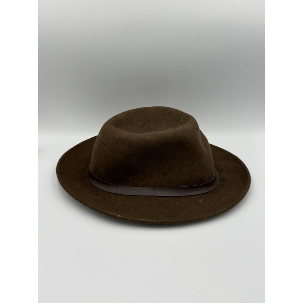 Vintage A. Adams & Spire Brown Felt Fedora Hat 90's Classic Made In USA - Picture 4 of 12
